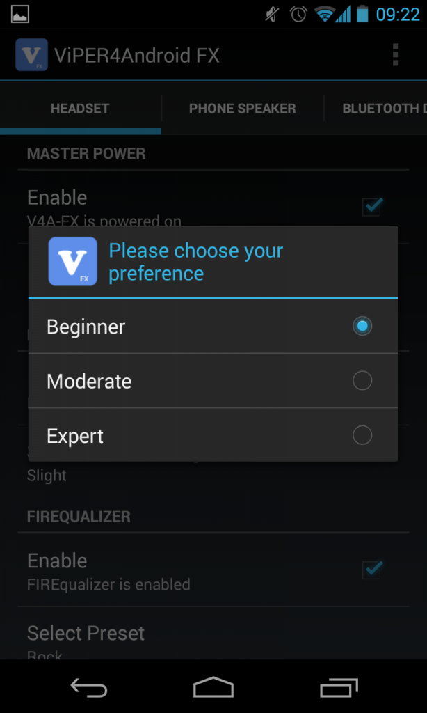 UI settings Viper4Android